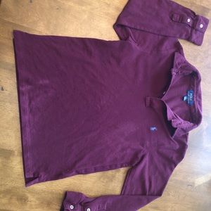 Maroon Ralph Lauren Long sleeve Polo